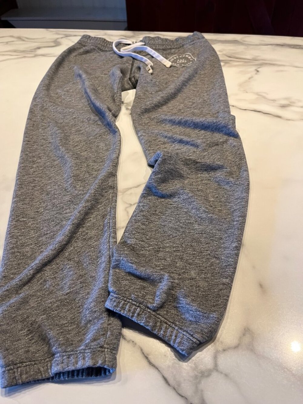 Abercrombie & Fitch Vintage Heather Gray Joggers Sweatpants Heritage Patch Small - Picture 9 of 12